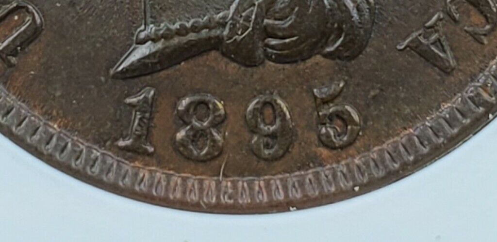 1895 Indian Cent Penny Error ANACS MS63 RB FS-011.3 FS-301 RPD Nice reverse