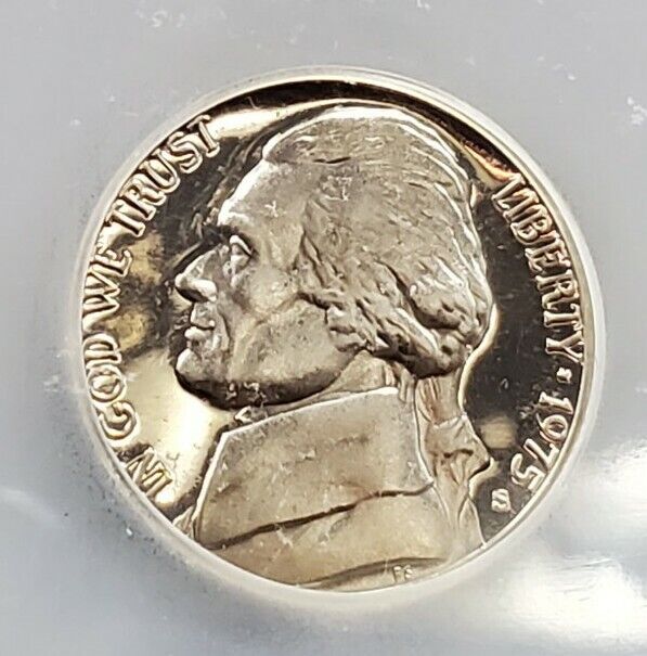 1975 S Jefferson Nickel Coin Vintage ICG PR70 DCAM Deep Cameo Gem Cameo Proof