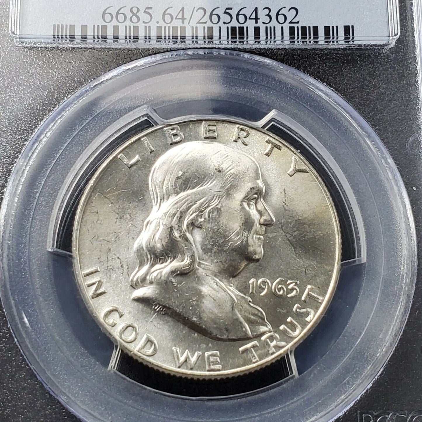 1963 D Franklin Silver Half Dollar Coin PCGS MS64 CH BU Last Year of Type