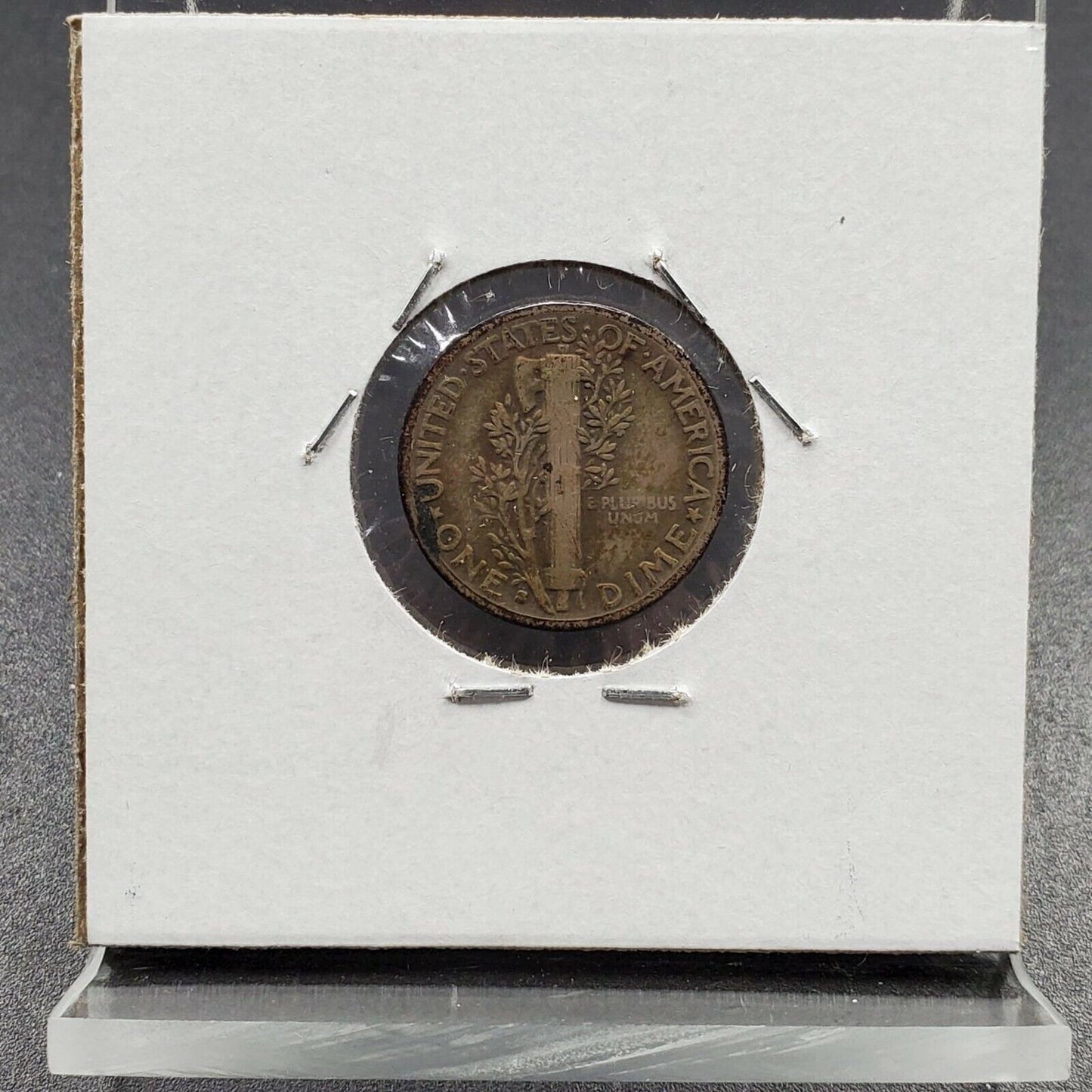 " Keychain rim " OBV Mercury Silver Dime Laminated Planchet error coin 1939 S 👓