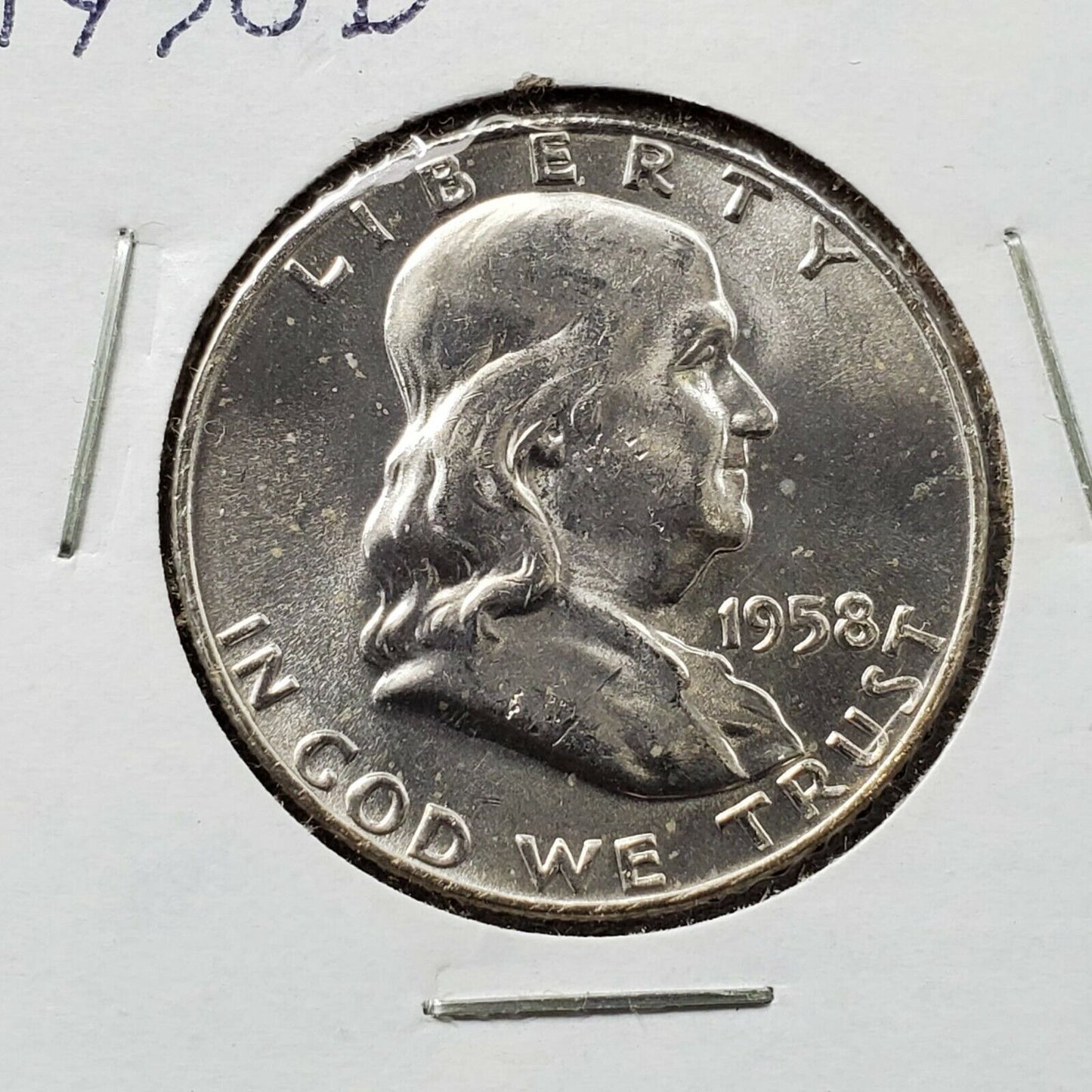 1958 D Franklin Silver 90% Half Dollar Coin Choice / GEM BU UNC Nice