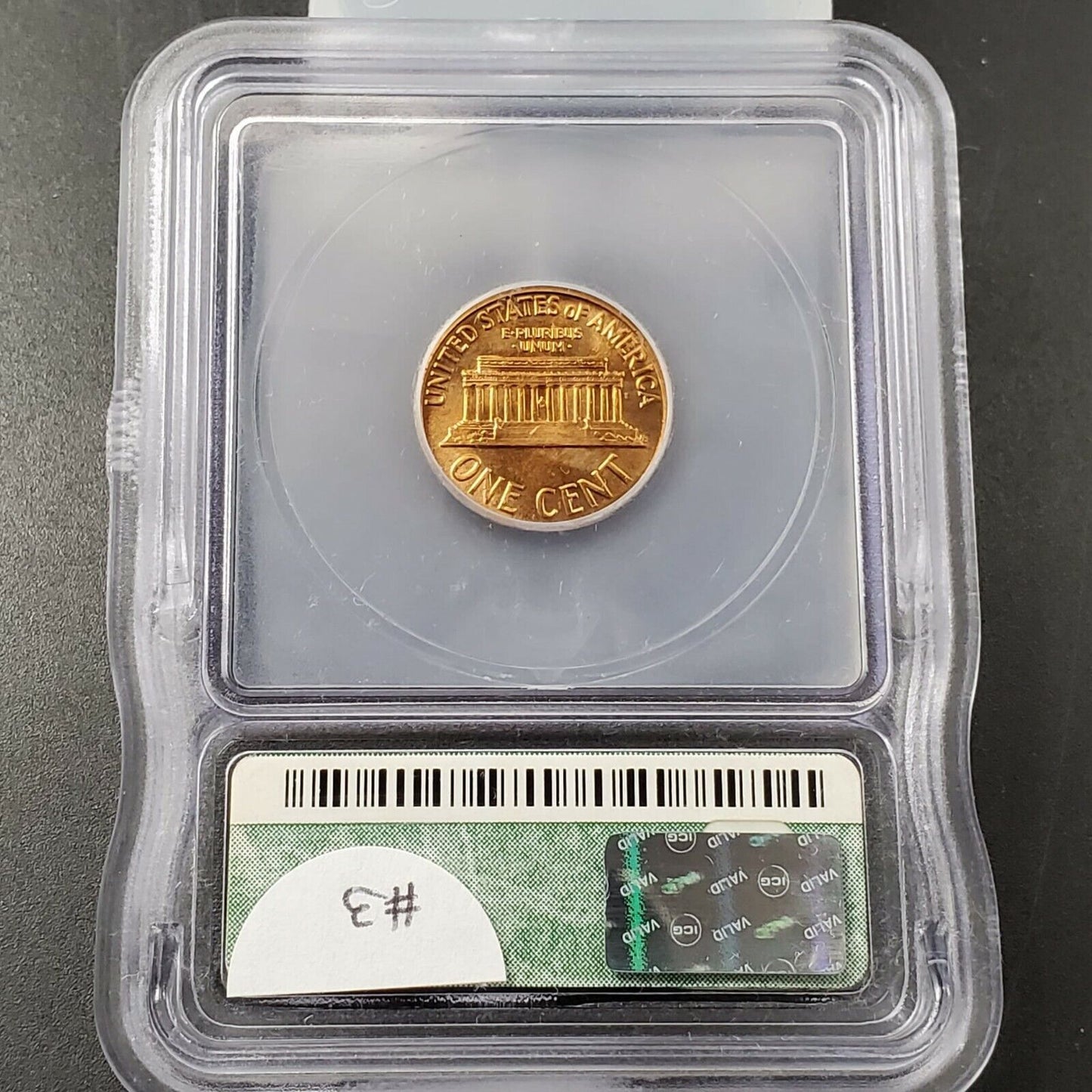 1960 D Lincoln Memorial Cent Penny Coin ICG MS67 Gem BU BUsiness Strike Denver 3