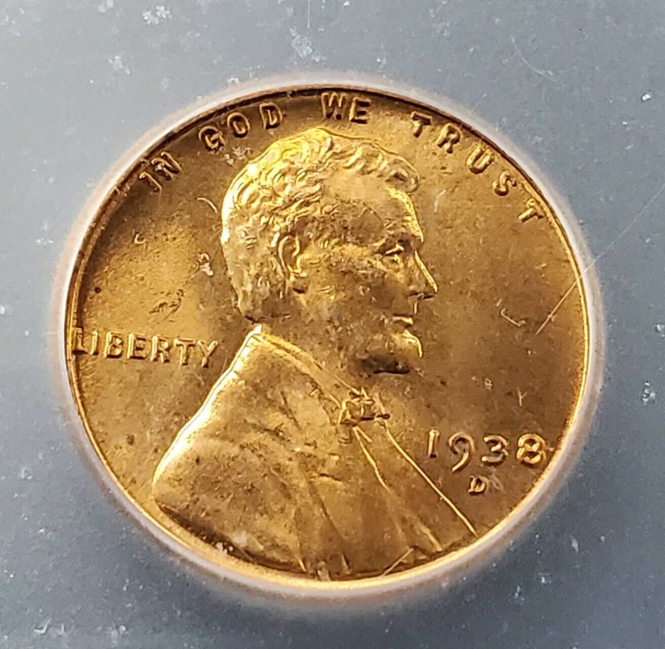 1938 D Lincoln Wheat Cent Penny Coin ICG MS67 GEM BU UNC