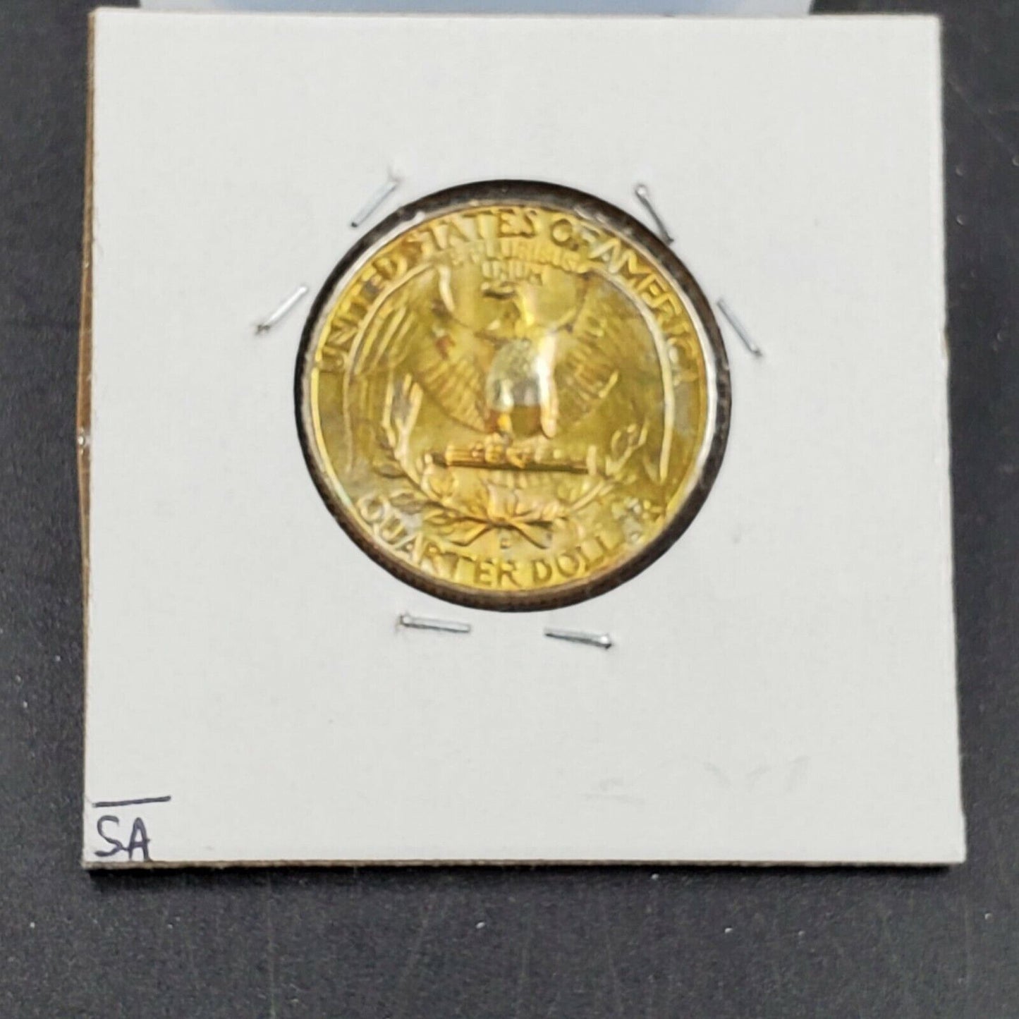 1964 D Washington Silver Quarter Coin BU UNC PQ GOLD AMBER TONING OBV & REV