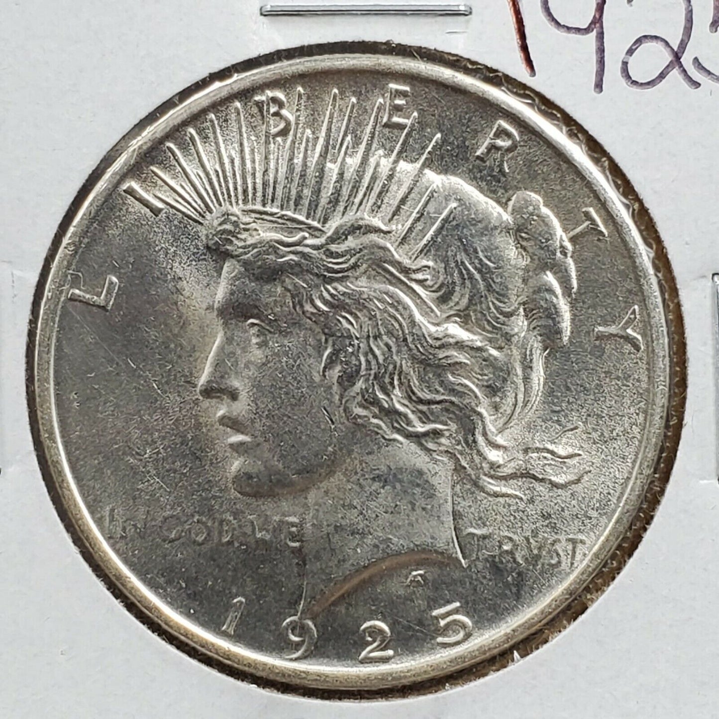 1925 P Peace 90% Silver Eagle Dollar Coin Choice AU About UNC