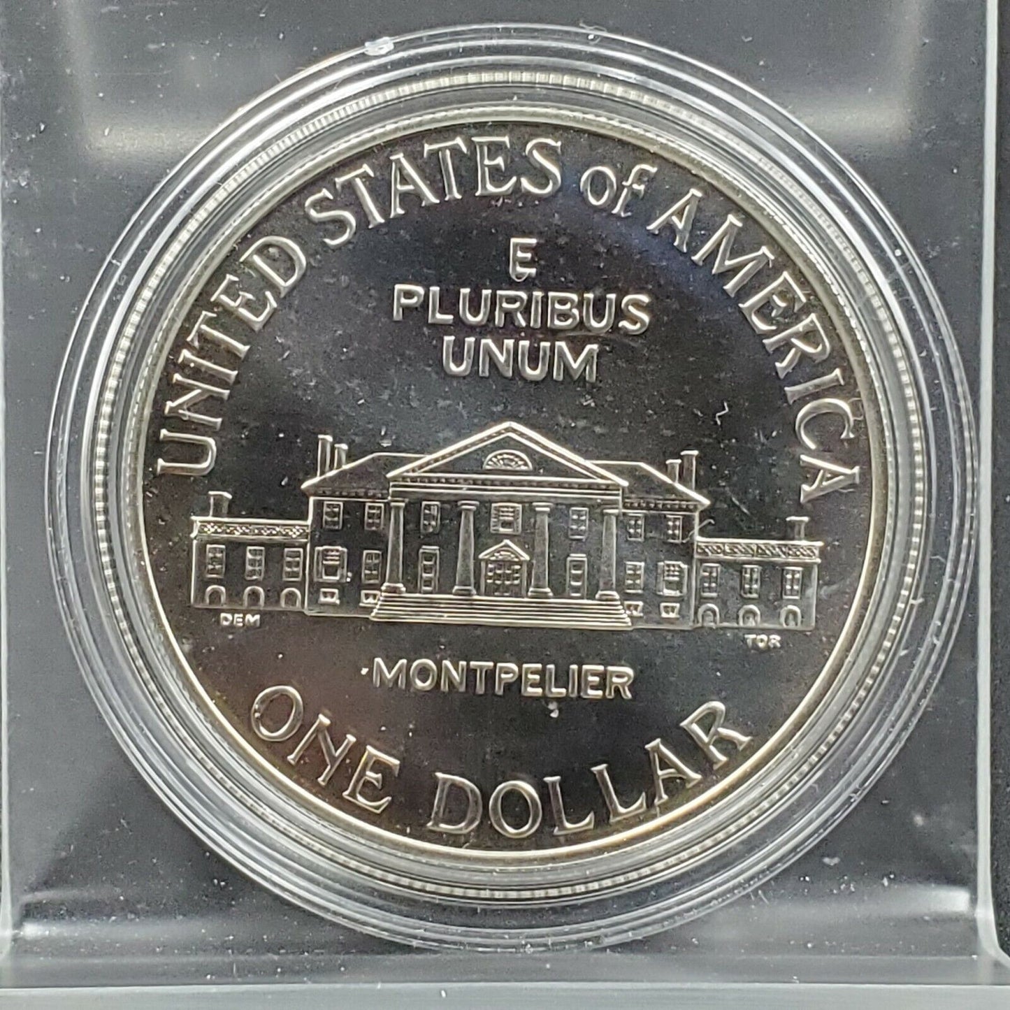 1993-D James Madison BU Commemorative 90% Silver Dollar in Capsule