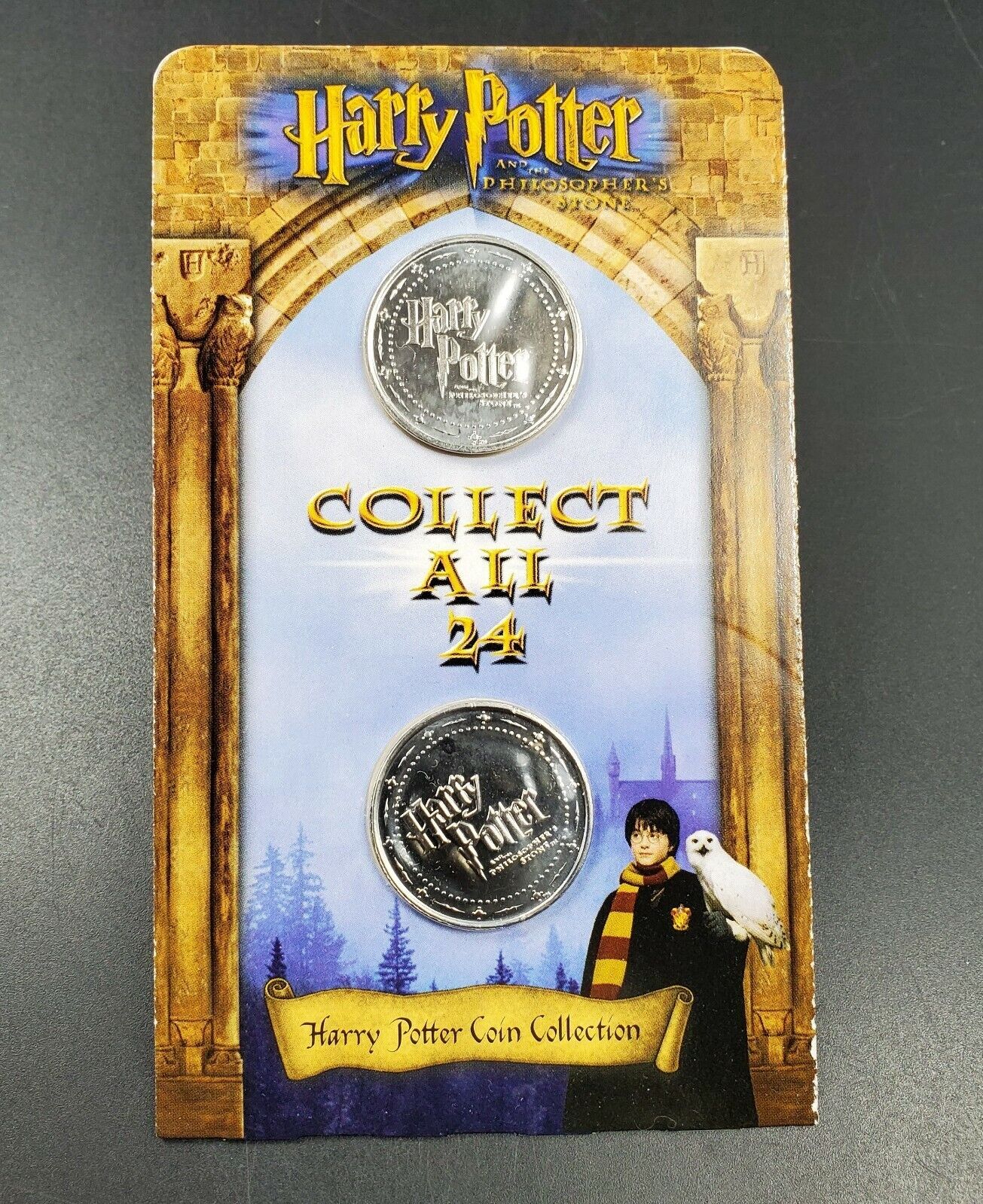 Harry Potter Collect All 24 - 2 Coin Card OGP Collection Set Warner Bros License