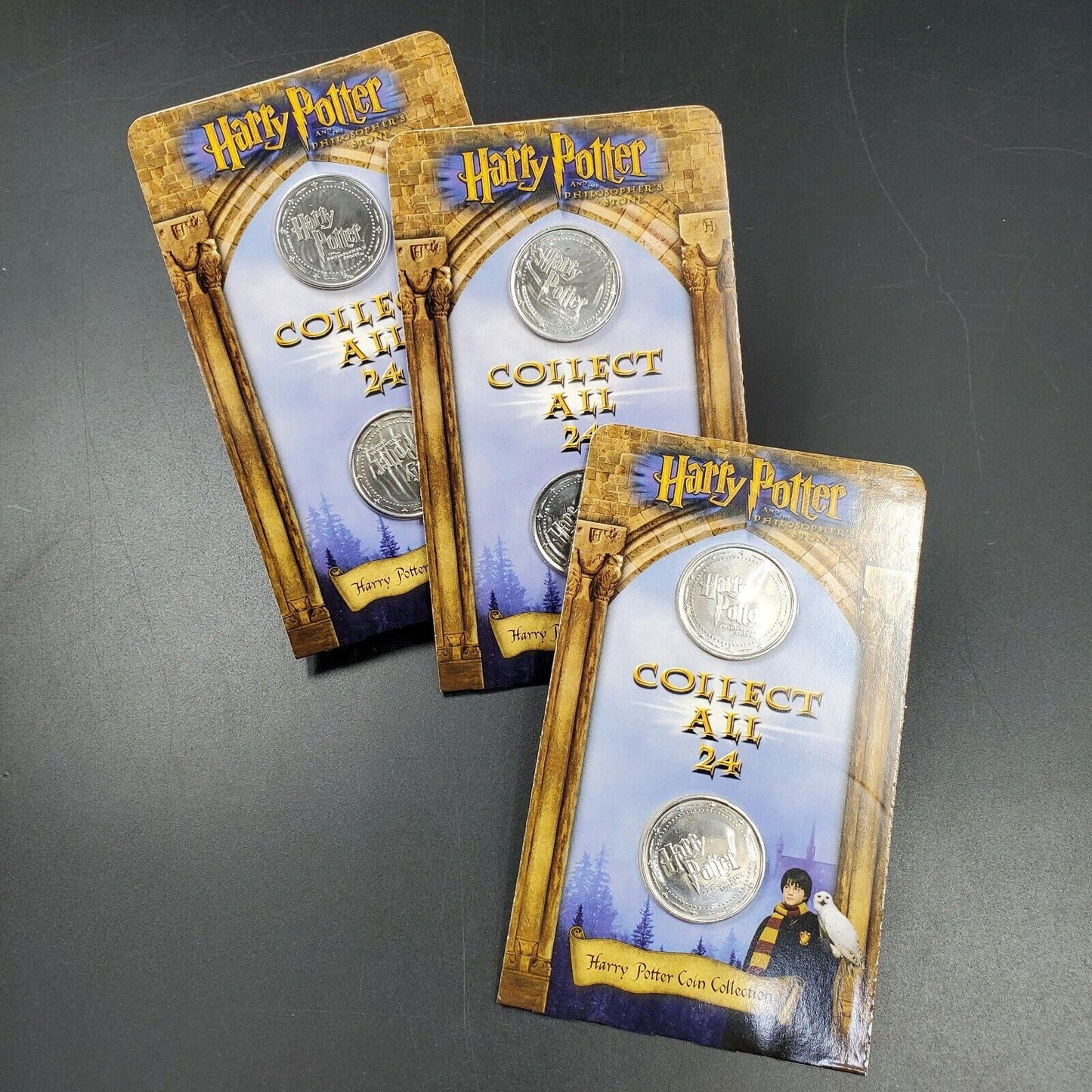 Harry Potter Collect All 24 - 2 Coin Card OGP Collection Set Warner Bros License