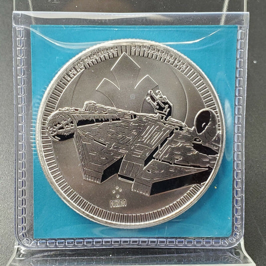 2021 Niue Millennium Falcon Star Wars $2 1oz Silver Round Coin In Stock GEM BU