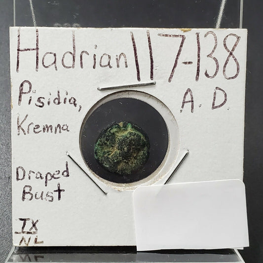 Hadrian 117-138 A.D. Pisidia Kremna Ancient Roman Bronze Coin Circulated