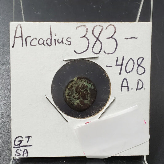 Arcadius 383-408 Ancient Bronze Follis Coin Circulated