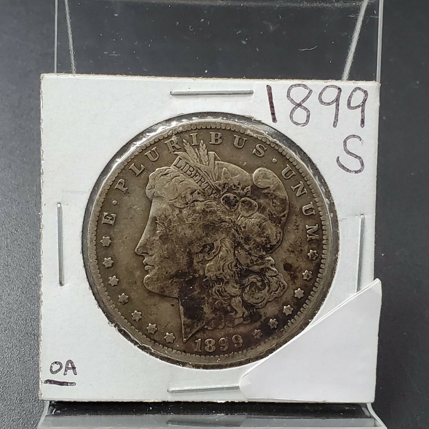 1899 S $1 Morgan Silver Eagle Dollar Coin VG very good / Fine San Francisco Tone