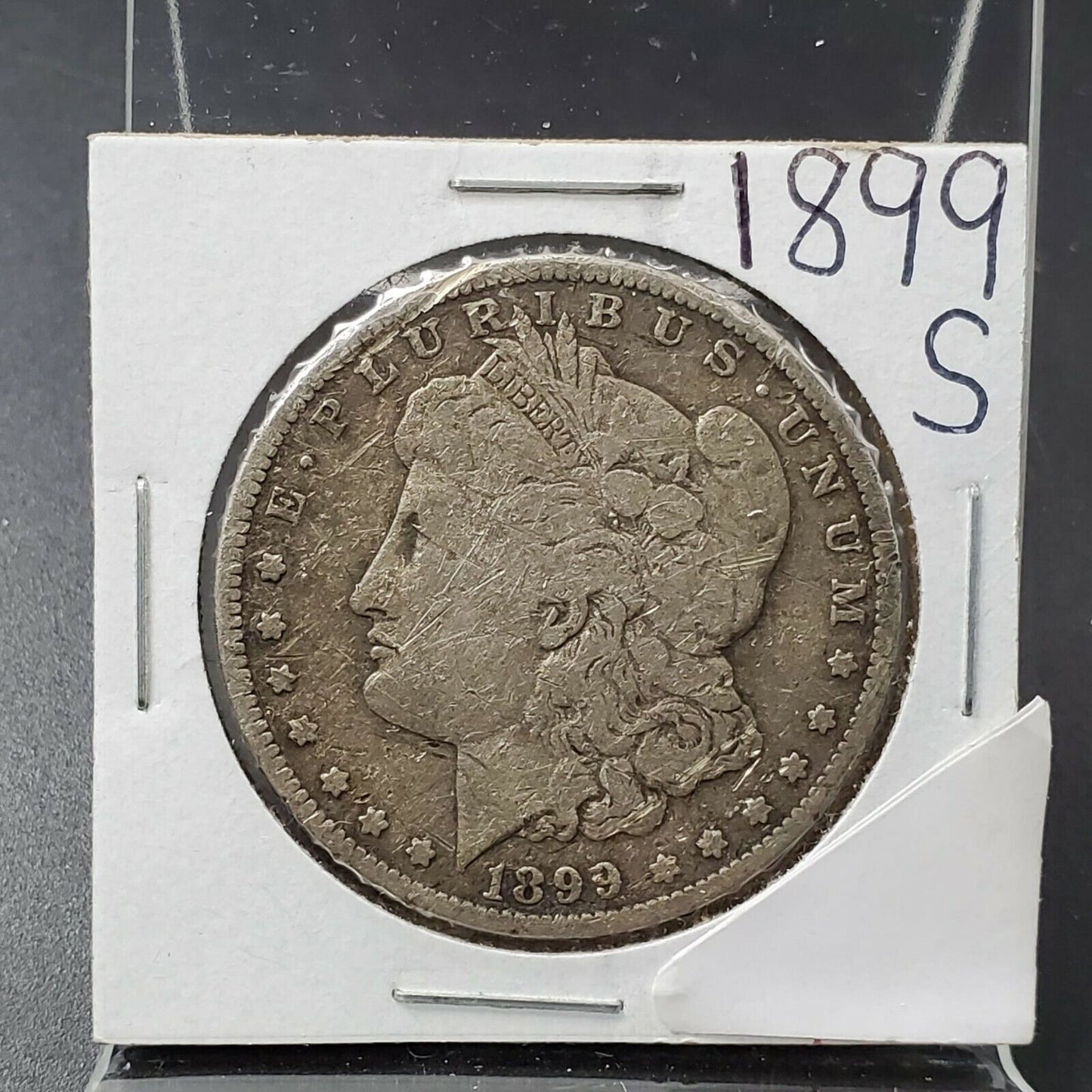 1899 S $1 Morgan Silver Eagle Dollar Coin Choice VG Very Good / Fine detail