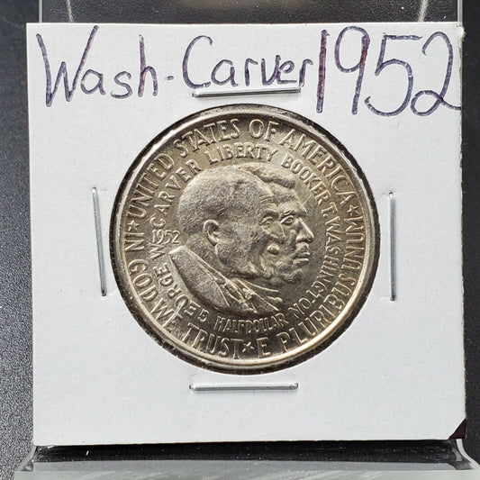 1952 P George Washington Carver Silver 50c Half Dollar Commemorative CHOICE BU