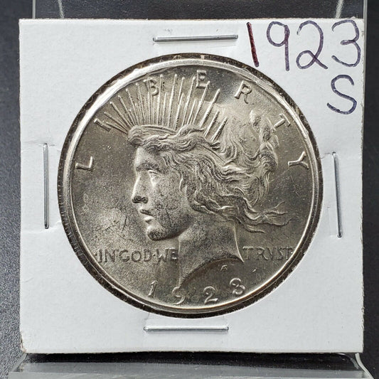 1923 S Peace Silver Eagle Dollar Coin Choice BU Unc 102 Year Anniversary