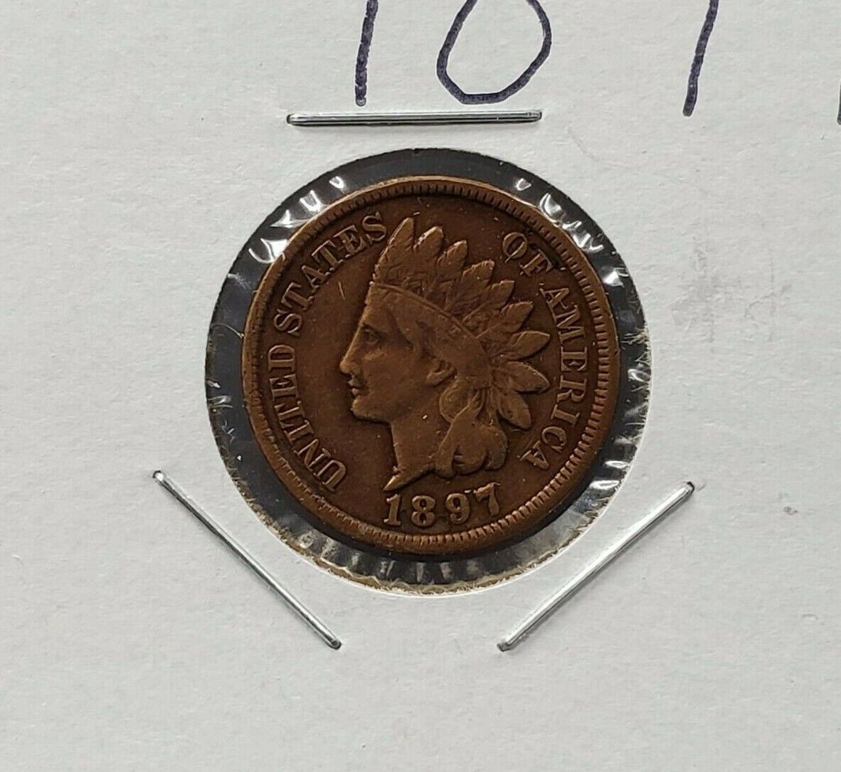 1897 Indian Head Cent Penny Coin Choice VF Very Fine Circulated