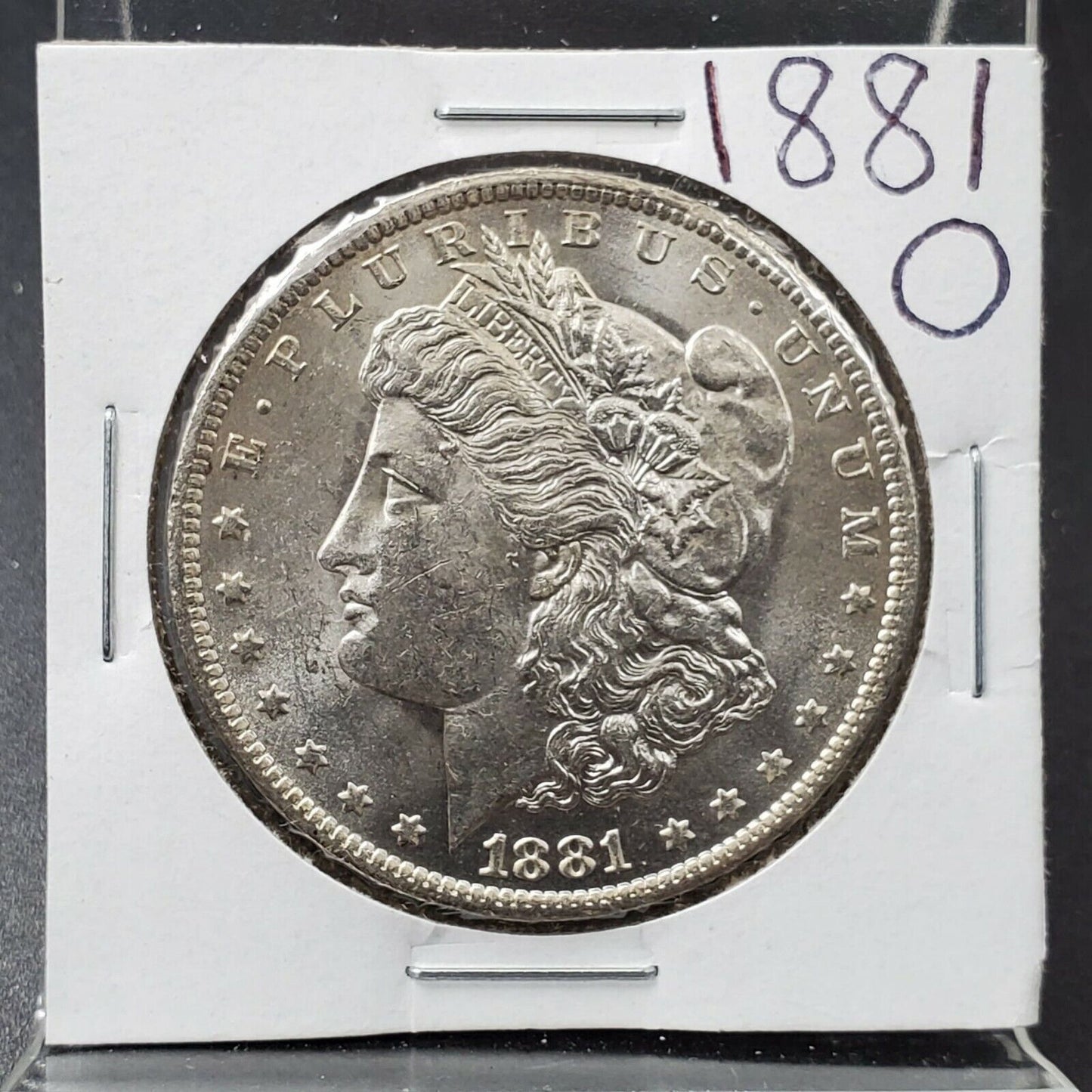 1881 O Morgan Silver Eagle Dollar Coin Average BU Unc Early New Orleans Mint