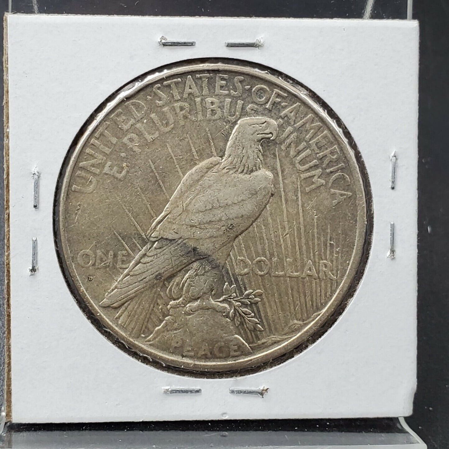 1934 D $1 Peace Silver Eagle Dollar Coin Average XF Circulated Last Denver Issue