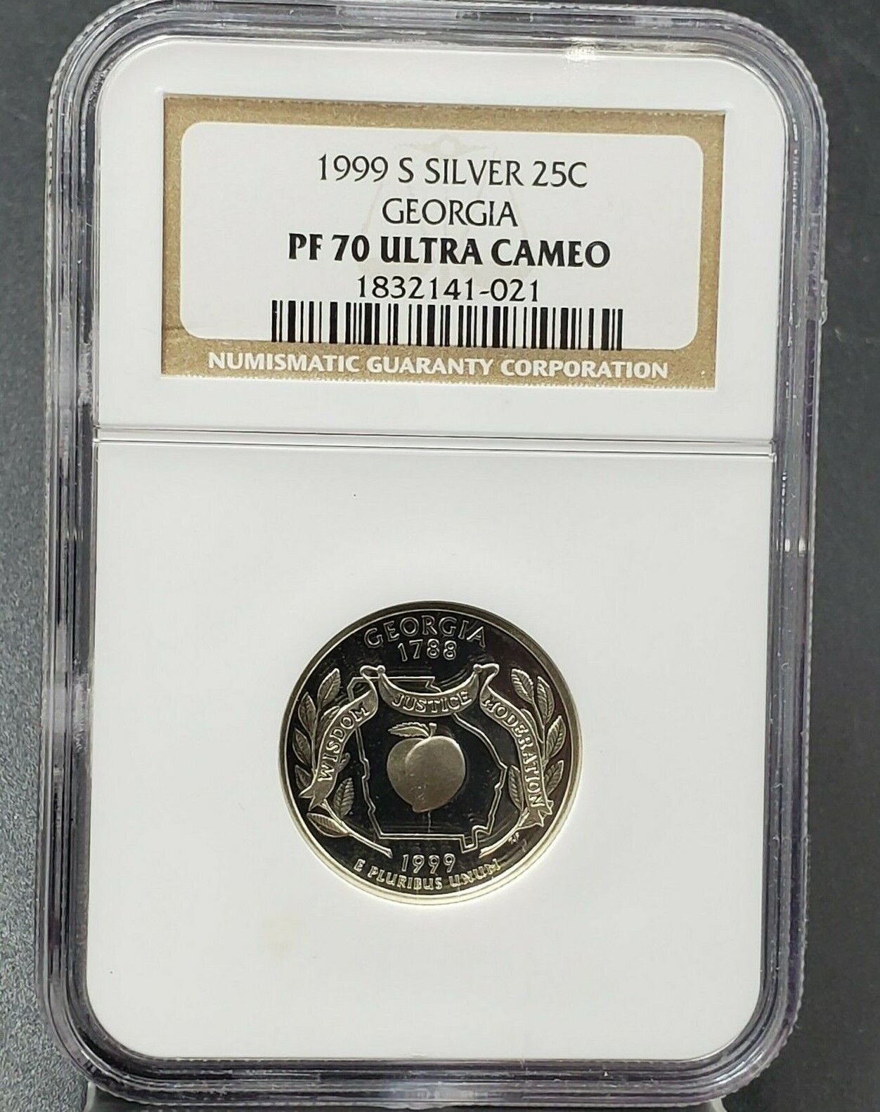 1999 S Georgia SILVER State Statehood Quarter Coin NGC PF70 UCAM DCAM PROOF