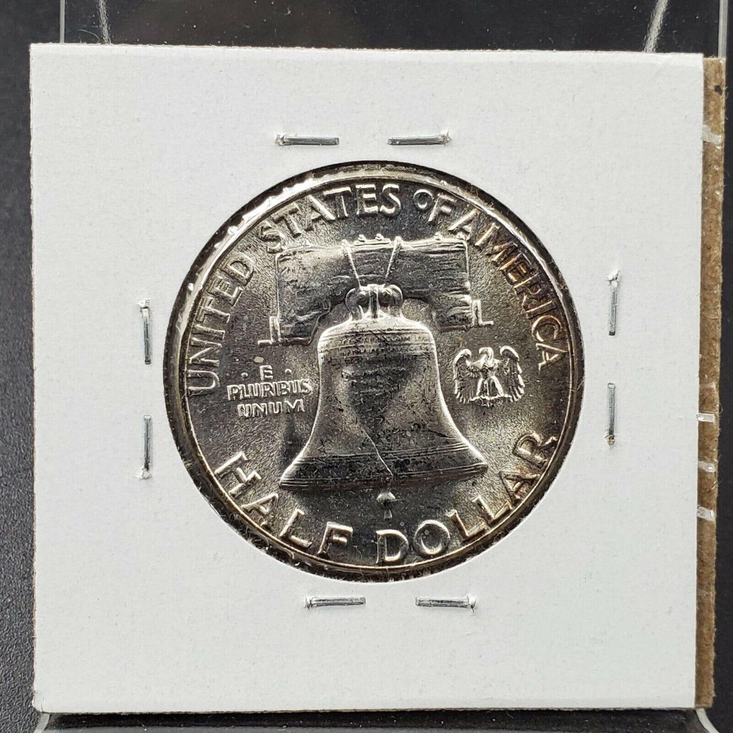 1955 P Franklin Silver Liberty Bell Half Dollar Coin Choice BU PQ * Toning OBV