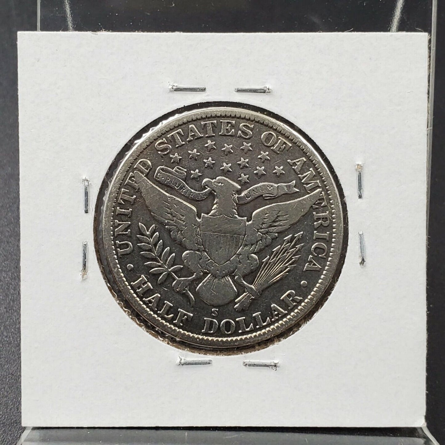 1912 S Barber Silver Eagle Half Dollar Coin Average VF Details Detail grade