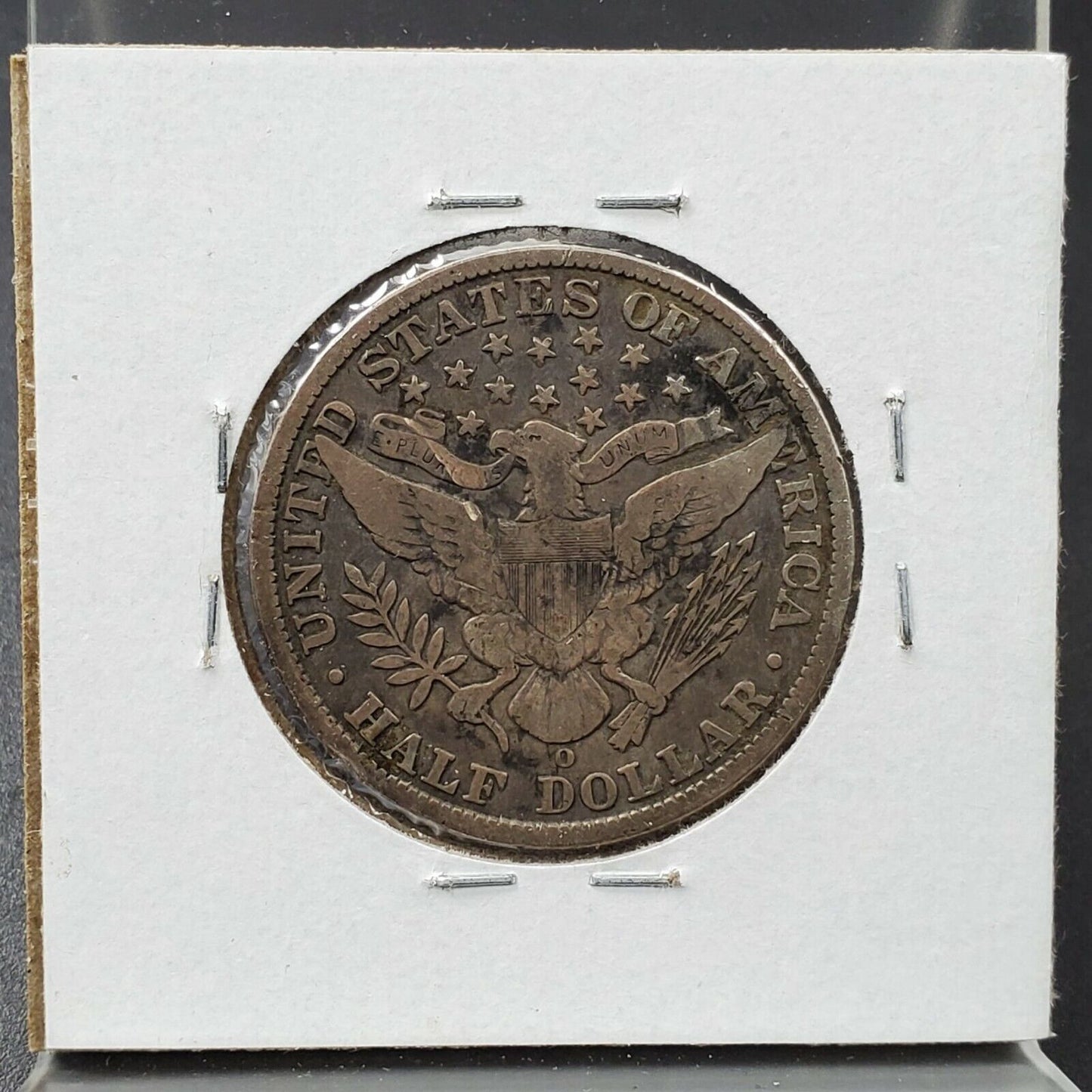 1908 O Barber Silver Eagle Half Dollar Coin Average VF Very Fine New Orleans