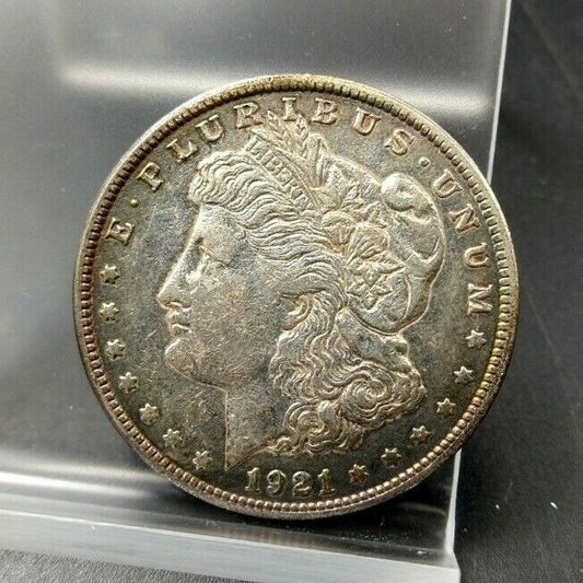 1921 P $1 Morgan Silver Eagle Dollar Coin XF DETAILS Polish 100 Year Anniversary