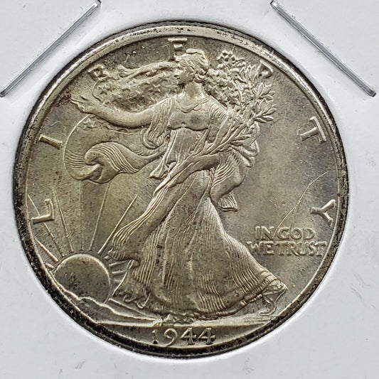 1944 P 50c Walking Liberty Silver Eagle Half Dollar Coin CH BU UNC WW2 American