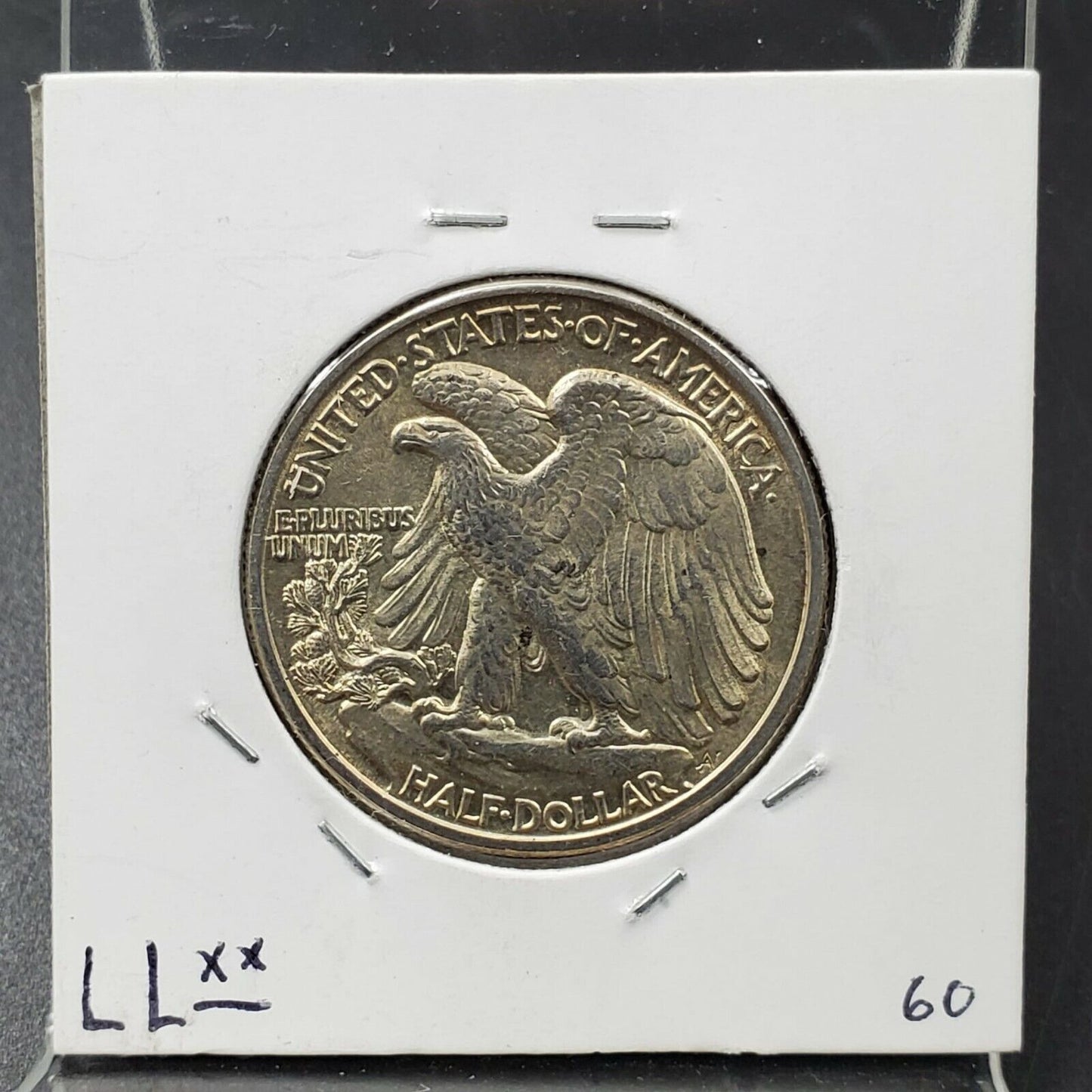 1942 P 50C Walking Liberty Silver Eagle Half Dollar WW2 American Coin About UNC