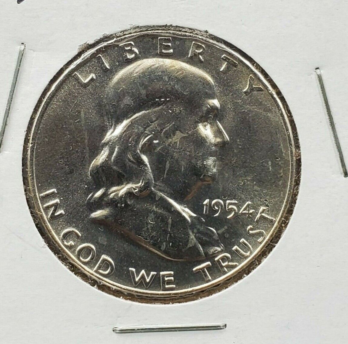 1954 D Franklin Silver Half Dollar Coin Choice BU UNC Uncirculated Full Bell