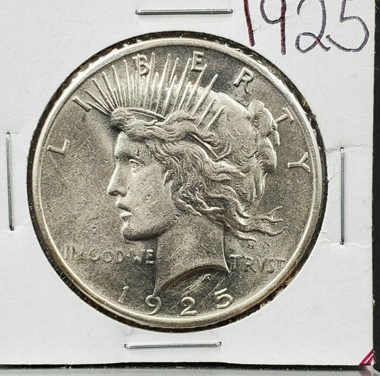 1925 P Peace Silver Eagle Dollar UNC DETALS CLEAN Uncirculated USA American Coin