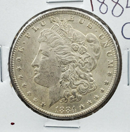 1884 O Morgan Silver Dollar Coin Choice BU UNC Uncirculated Some Toning