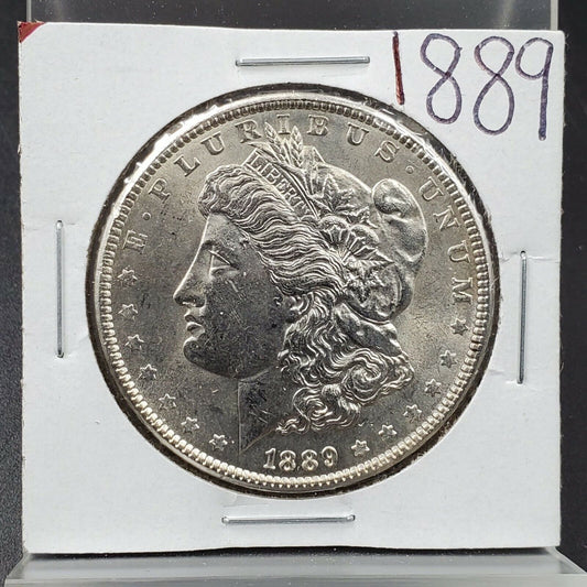 1889 P Morgan Silver Dollar Coin Average UNC Uncirculated Philadelphia