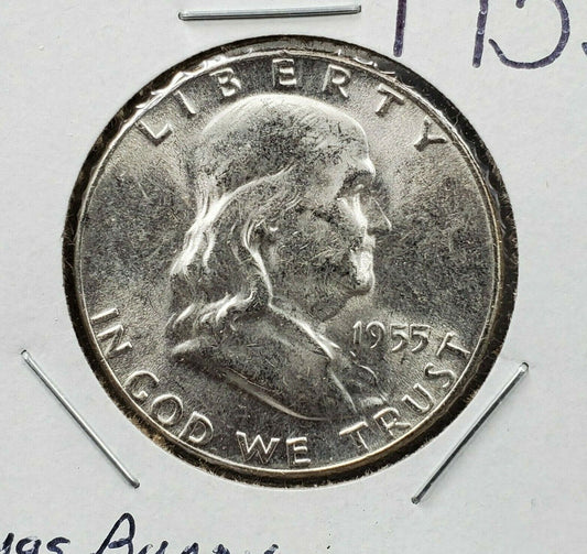 1955 Franklin Silver Half Dollar Coin Bugs Bunny Variety FS-401 UNC Uncirculated