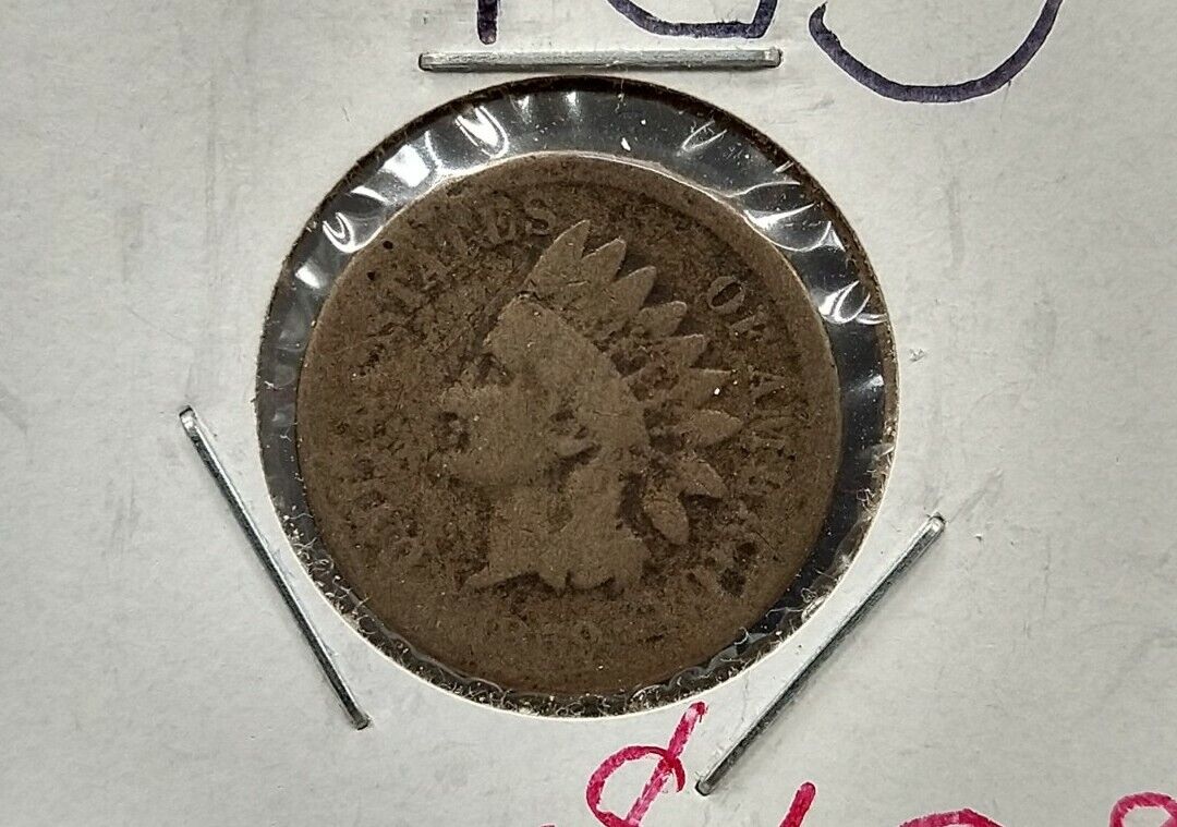 1859 Indian Head Liberty Wheat Cent Penny Coin Very Circulated 1st Year of Issue