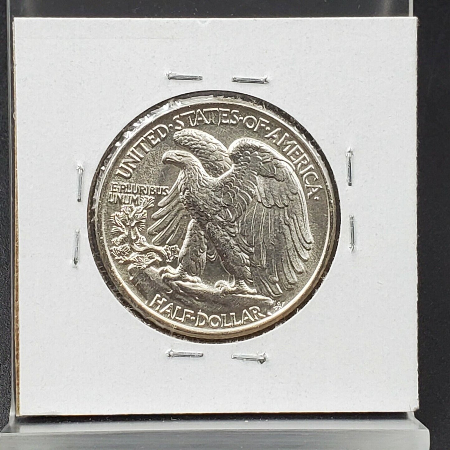 1943 P 50c Walking Liberty Silver Eagle Half Dollar Coin AVG UNC WW2 American