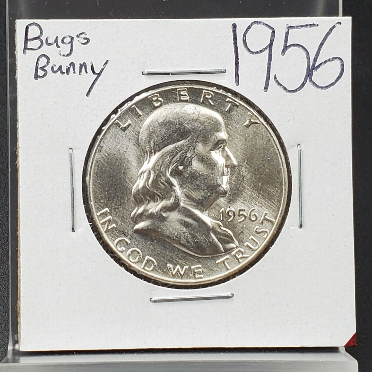 1956 P Franklin Silver Half Dollar CH BU UNC UNC FS-401 Bugs Bunny Variety 2