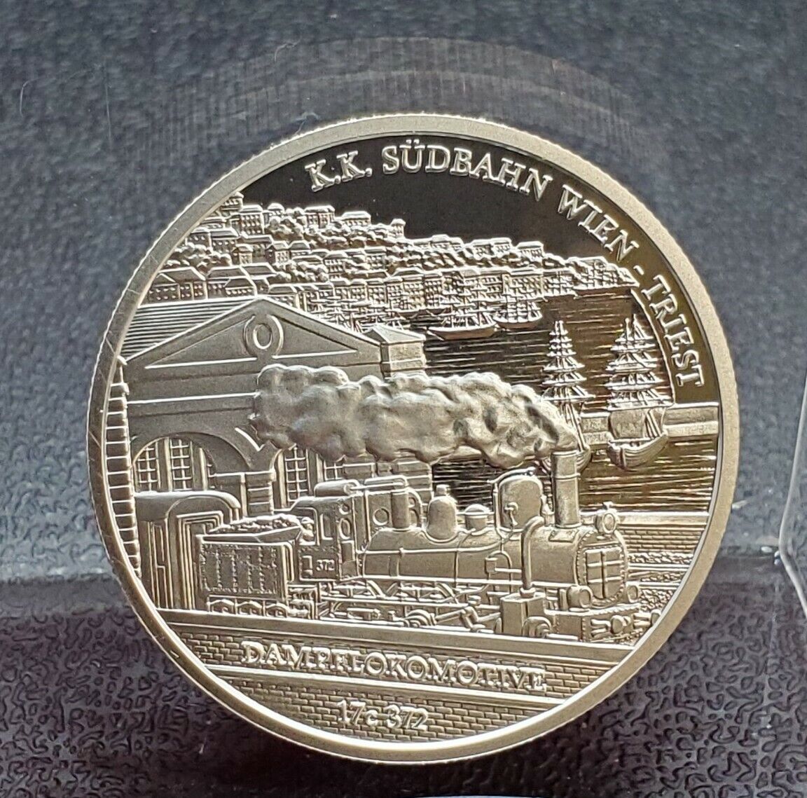2007 AUSTRIA Railways Steam Locomotive Gem Proof Silver 20 Euro Coin