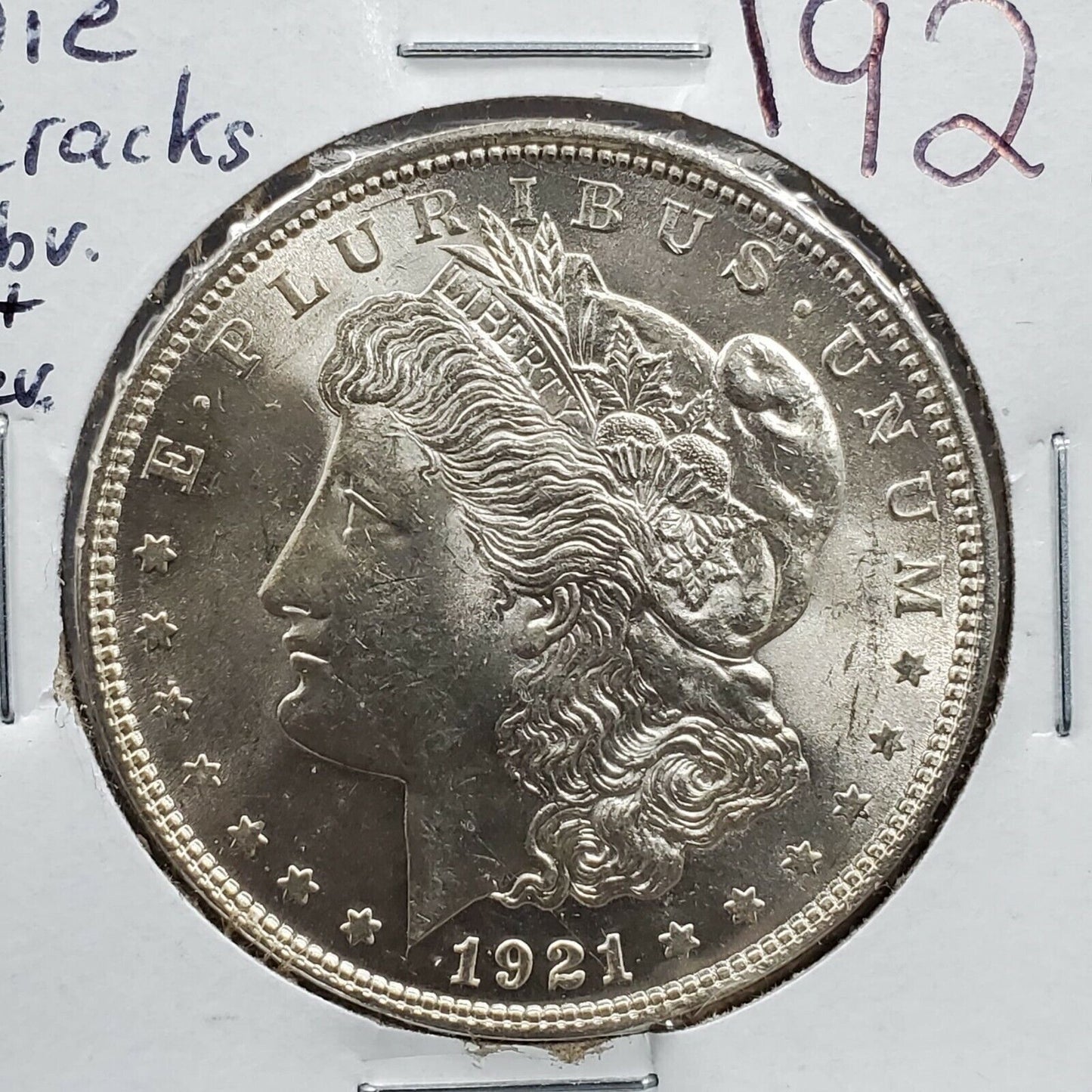1921 P Morgan Silver Eagle Dollar Coin GEM BU UNC w/ Die Cracks VAM 100 YEARS