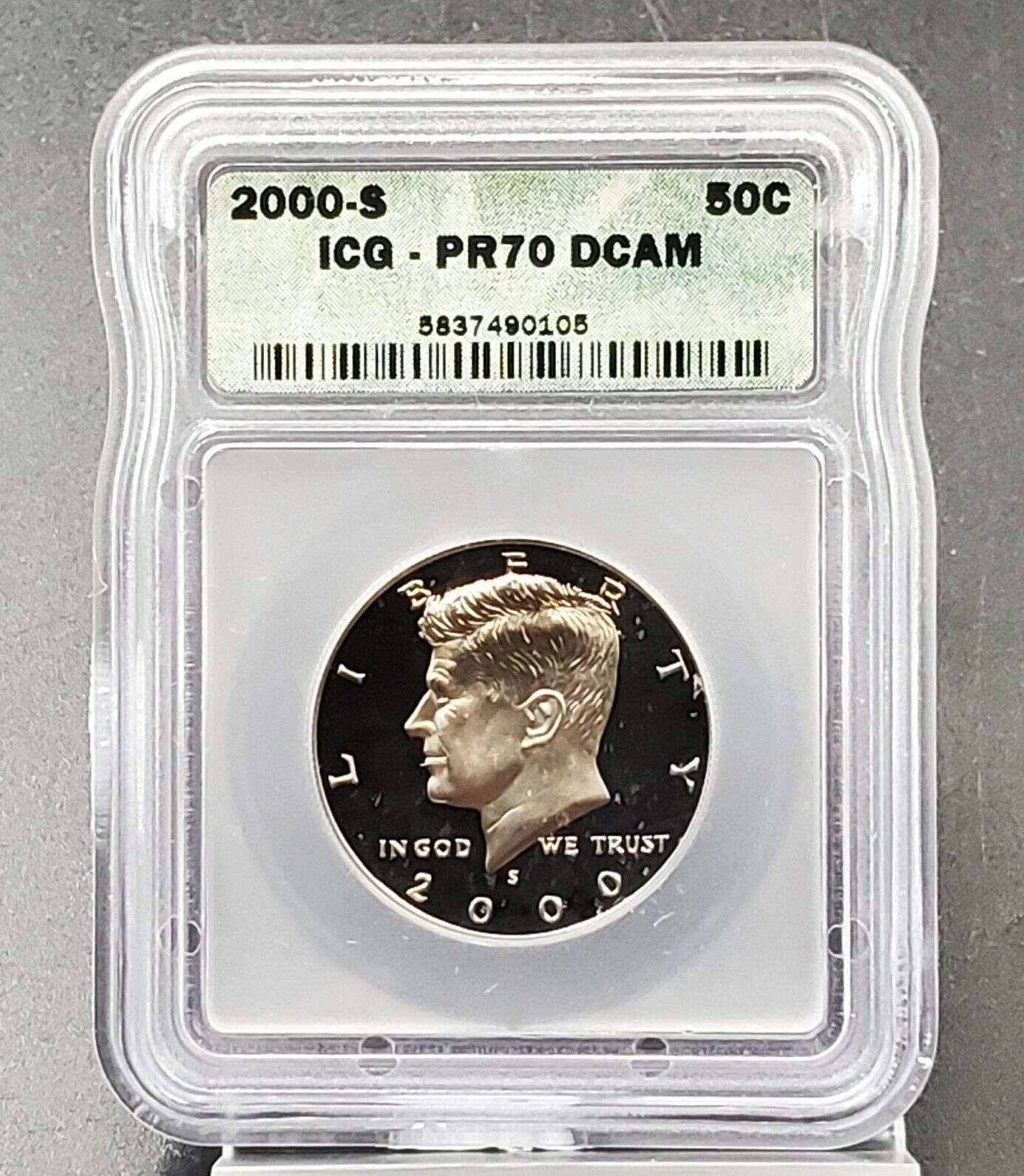 2000 S Clad Kennedy Millennium Half Dollar Coin Retro ICG PR70 DCAM  nice!