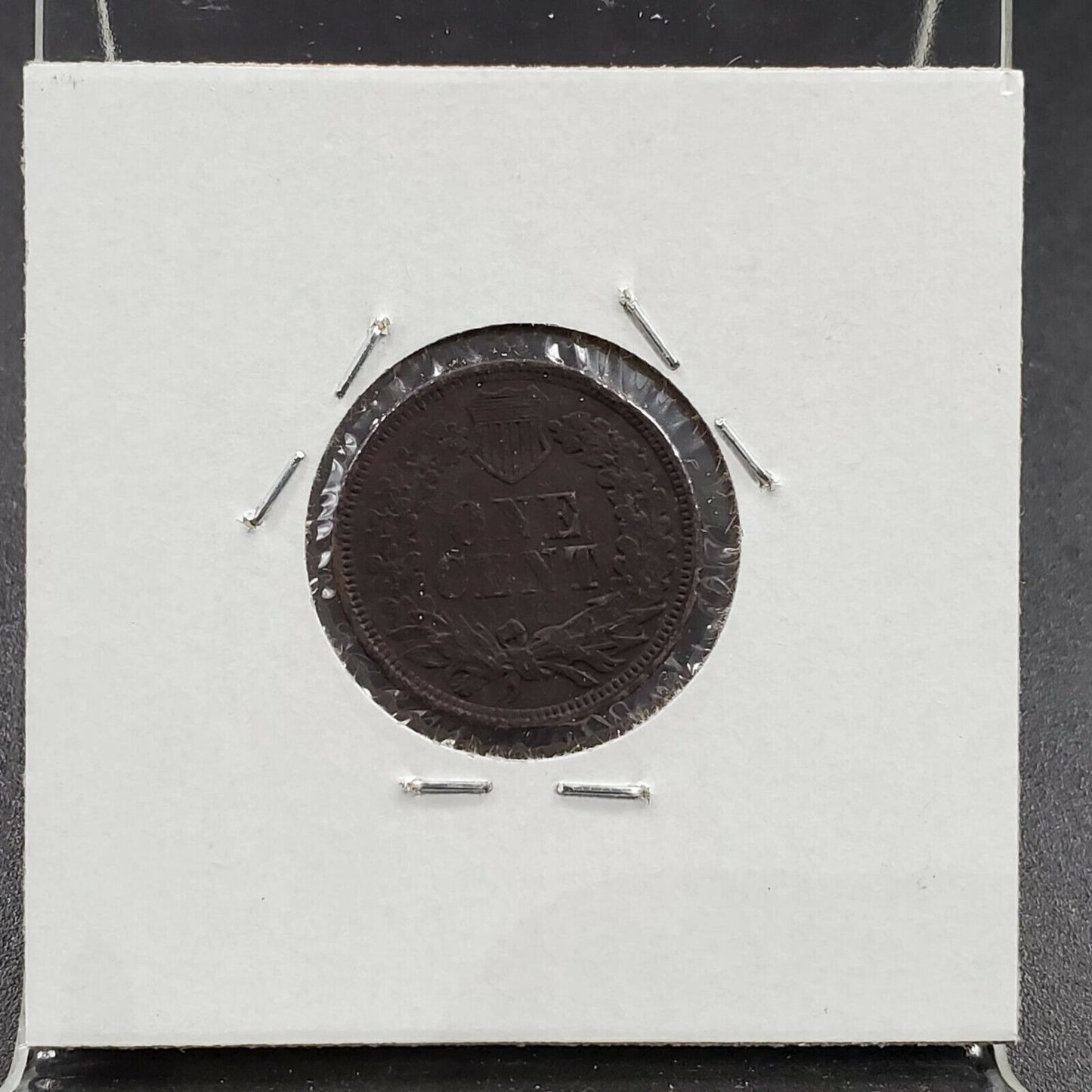 1862 Indian Head Cent Coin Copper Nickel Civil War Issue VF Detail Dark Toned