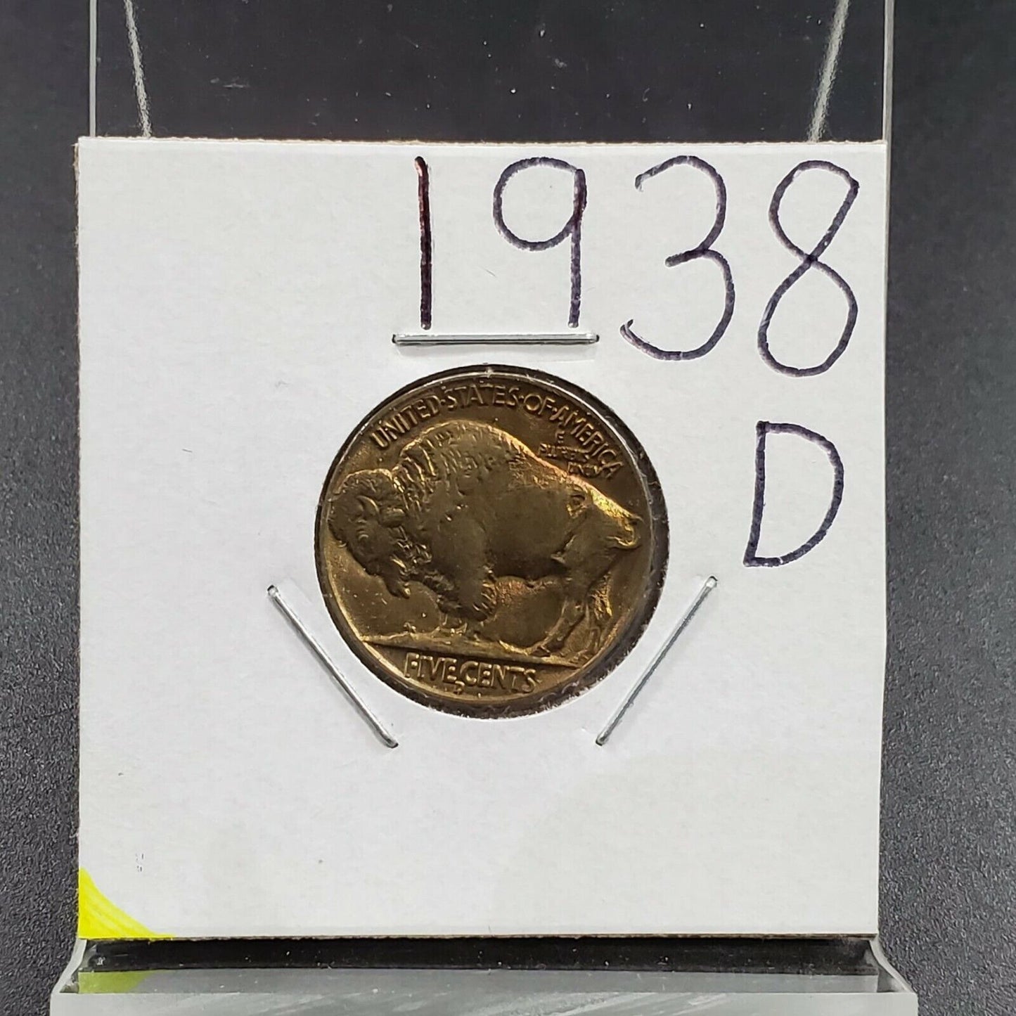 1938 D Buffalo Indian Head Nickel 5c Coin BU UNC Last Year of Type