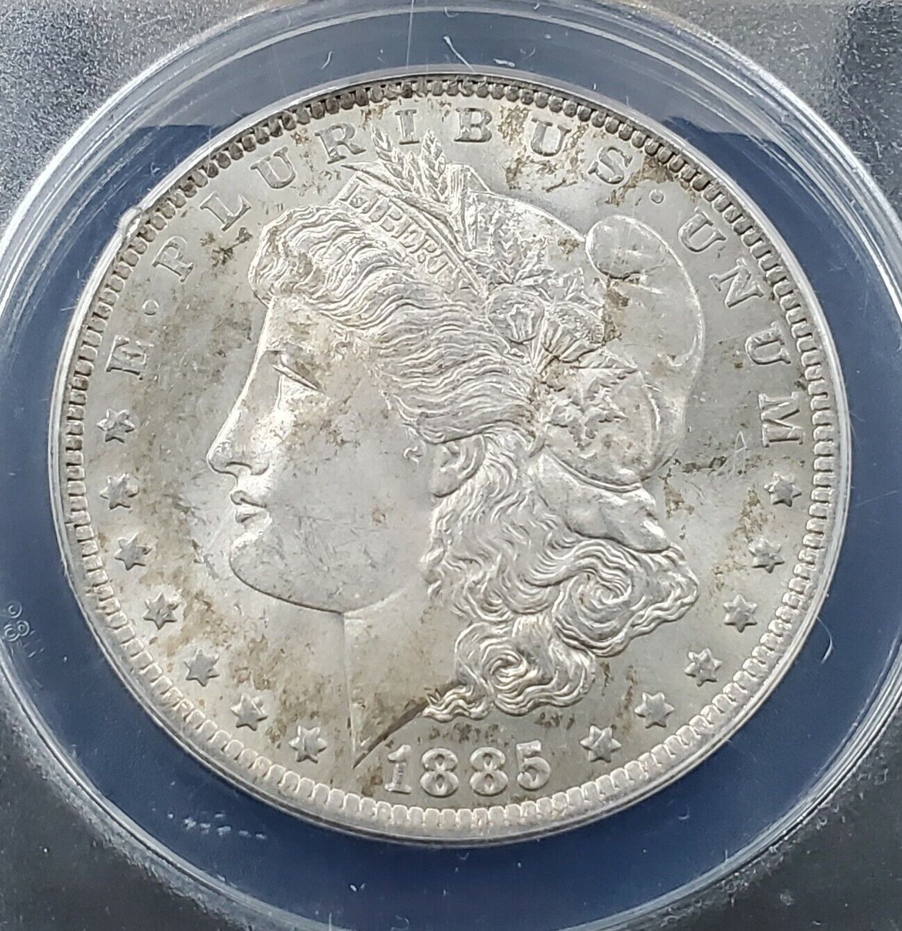 1885 O Morgan Silver Eagle Dollar Coin ANACS MS64 Original Toning Never Dipped