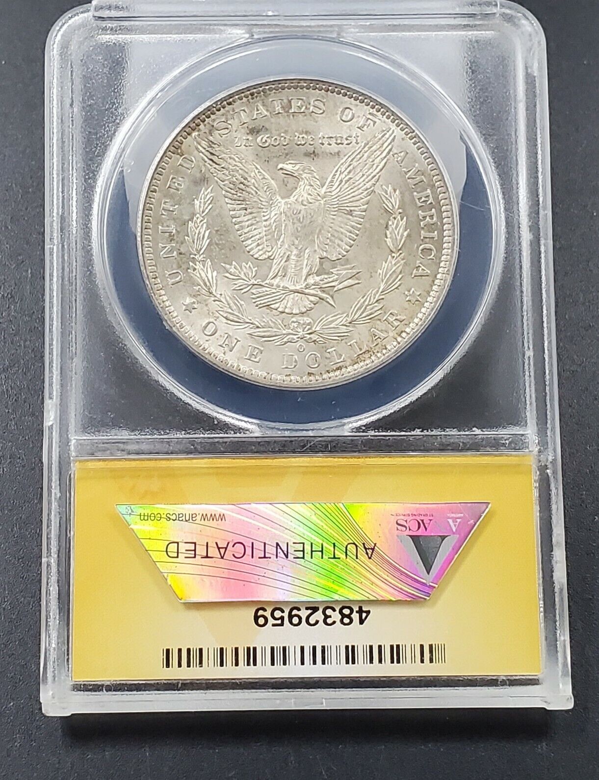 1885 O Morgan Silver Eagle Dollar Coin ANACS MS64 Original Toning Never Dipped