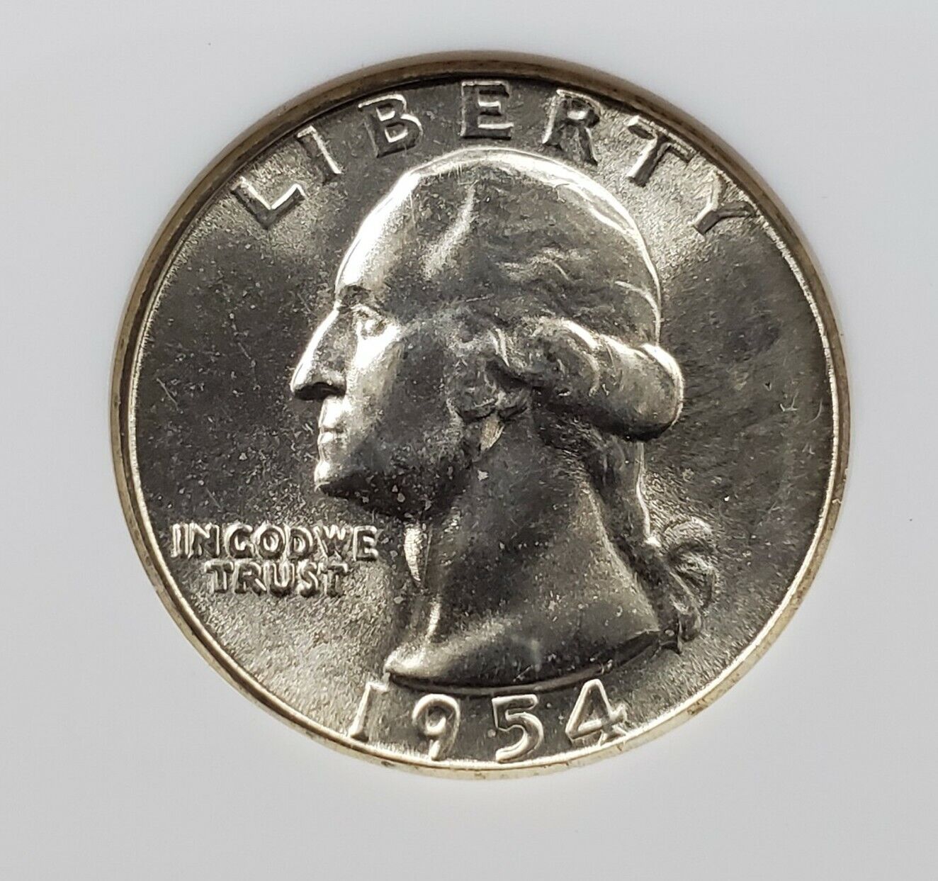 1954 S 25C Washington Quarter Silver Coin NGC MS66 GEM Last San Francisco Tone 2
