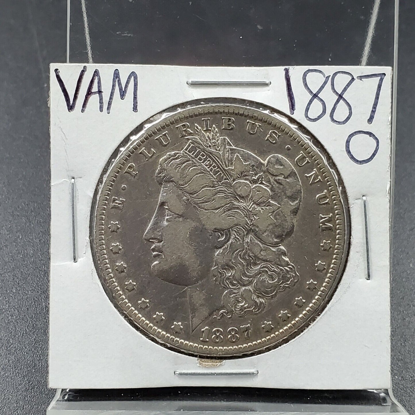 1887 O Morgan Silver Dollar Variety Coin VF / XF Circulated VAM