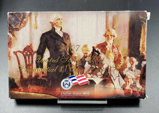 2007 US Mint Presidential 1$ Dollar Coin Proof Set Complete With Box & COA OGP