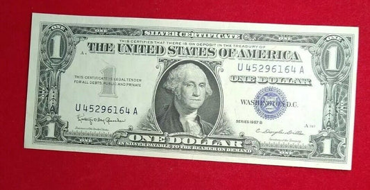 1957 $1 Silver Certificate Blue Seal Choice AU About UNC Estate Currency Lot 2