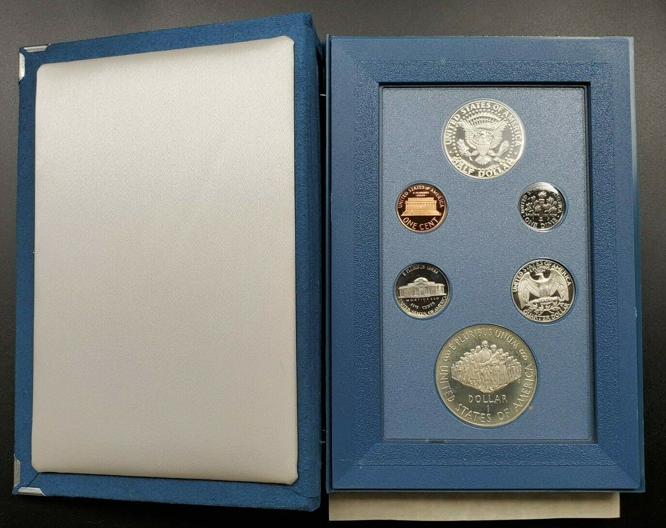 1987 S US Mint Prestige Proof Set OGP Box COA Silver Dollar - RobinsonsCoinTown