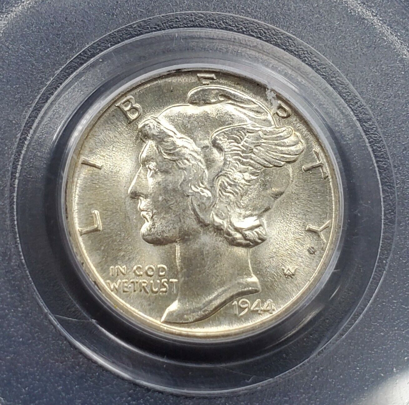 1944 D Mercury Silver Dime Coin PCGS MS65 FB Gem BU FSB Full Band